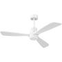 Obabala 52 White Ceiling Fan with Lights Modern Ceiling Fan with Remote Control Reversible DC Motor and Matte White, 6 Speed, Timer