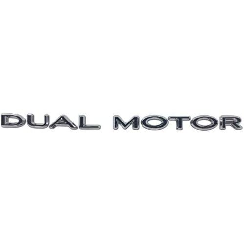 Custom Cut Graphics Dual Motor Badge Wrap for Tesla Model 3/S/X/Y, 2-pc Set (Matte Black)