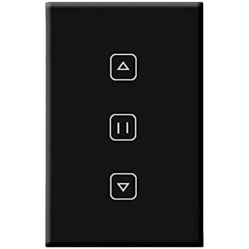 US WiFi Smart Timer Switch Glass Panel Wall Touch Curtain Roller Shutter Electric Motor Switch Controller by Tuya Smart Life App Voice Remote Control Works with Google Home Alexa for Smart Home