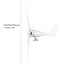 Wind Turbine Generator, Windmill Generator 800W Wind Turbine Businesses 5 Blade Wind Controller Turbine Generator Kit for Boats, Terraces, Cabins or Home(White 24V)