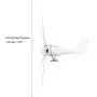 Wind Turbine Generator, Windmill Generator 800W Wind Turbine Businesses 5 Blade Wind Controller Turbine Generator Kit for Boats, Terraces, Cabins or Home(White 24V)