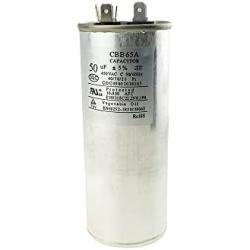 Hahiyo CBB65A 50uF Motor Start Run Capacitor Quick Starting Plug and Play High Compatibility Durable Construct Cylindrical Circular Shape 1 Pieces for Pool Pump Drill Press Motor Air Compressor