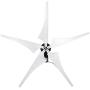 coldwind 4000W Electric Wind Turbine Generator 5 Blades Windmill DC 12V 24V Strong Power Aerogenerator Green Energy Generating+Controller-White 24v