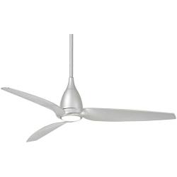 Minka-Aire F831L-SL Tear 60 Inch Ceiling Fan with Integrated LED Light and DC Motor in Silver Finish