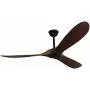 Goozegg 60-Inch Outdoor Ceiling Fan with Remote Control, 3 Solid Wood Blades, Energy DC Motor, Dark Walnut Black