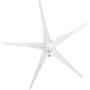 Wind Turbine Generator, Windmill Generator 800W Wind Turbine Businesses 5 Blade Wind Controller Turbine Generator Kit for Boats, Terraces, Cabins or Home(White 24V)