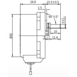 Stepper motor 12-24 VDC step angle 15° Unipolarity 2-2 phase (42BYJ46-32)
