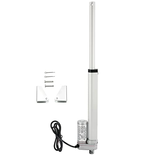 NATGAI DC12V 8inch Stroke Linear Actuator with Mounting Bracket 900N(225lbs) Maximum Lift 10mm/s for Recliner TV Table Lift Massage Bed Electric Sofa Linear Actuator