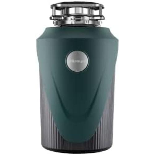 HISSUN Garbage Disposal with Power Cord,1 HP Continuous Feed Kitchen Waste Disposer,Household Food Waste Disposer with Super Quiet Motor & Dishwasher Connection,Green