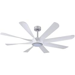 OFANTOP 60 Inch Smart Wifi Ceiling Fan Compatible with Alexa, DC Motor Large Modern Ceiling Fan with Light Remote Control, 8 Blades White