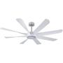 OFANTOP 60 Inch Smart Wifi Ceiling Fan Compatible with Alexa, DC Motor Large Modern Ceiling Fan with Light Remote Control, 8 Blades White