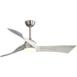Sofucor Ceiling Fan 52 Inch Wood Ceiling Fan with Lights Remote Control Dimmable Light Reversible DC Motor Modern Ceiling Fan for Kitchen Bedroom Basement Dining Living Room Grey