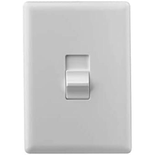 Home Automation Lighting, ZWAVE Plus Smart Switch by Ecolink, Lighting Switch Control, White Single Toggle Style Light Switch Design (PN - STLS2-ZWAVE5)