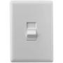 Home Automation Lighting, ZWAVE Plus Smart Switch by Ecolink, Lighting Switch Control, White Single Toggle Style Light Switch Design (PN - STLS2-ZWAVE5)
