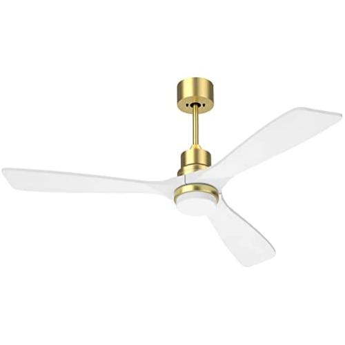 CLUGOJ White Ceiling Fan with Dimmable LED Lights 52