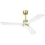 CLUGOJ White Ceiling Fan with Dimmable LED Lights 52