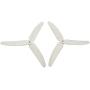 Upgraded Motors Three Blades Propellers Main Propeller Guard Bumpers Protectors for Hubsan H502E H502S Drone Replacement CCW CW with Metal Gears RC Quadcopter Spare Parts Set (White)