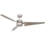 Noble Home Industrial Large Ceiling Fan with DC Motor | 60 Inch Metal Fixture with Wall Control | Damp Rated High Speed Device without Light, Silver (Noble Home)