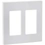Leviton DW4SF-1BW Decora Smart Wi-Fi Fan Speed Controller, White & 80309-SW 2-Gang Decora Plus Wallplate Screwless Snap-On Mount, White