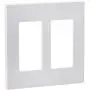 Leviton DW4SF-1BW Decora Smart Wi-Fi Fan Speed Controller, White & 80309-SW 2-Gang Decora Plus Wallplate Screwless Snap-On Mount, White