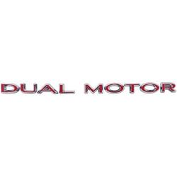 Custom Cut Graphics Dual Motor Badge Wrap for Tesla Model 3/S/X/Y, 2-pc Set (Gloss Red)