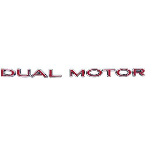 Custom Cut Graphics Dual Motor Badge Wrap for Tesla Model 3/S/X/Y, 2-pc Set (Gloss Red)