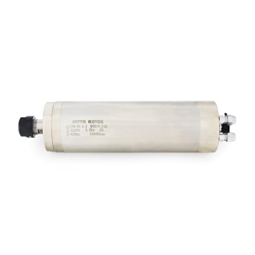 RATTMMOTOR Waterproof Water Cooled 2.2KW CNC Spindle Motor ER20 24000RPM 220V 8A 400Hz Carved Metal Spindle for CNC Router Milling Engraving Machine