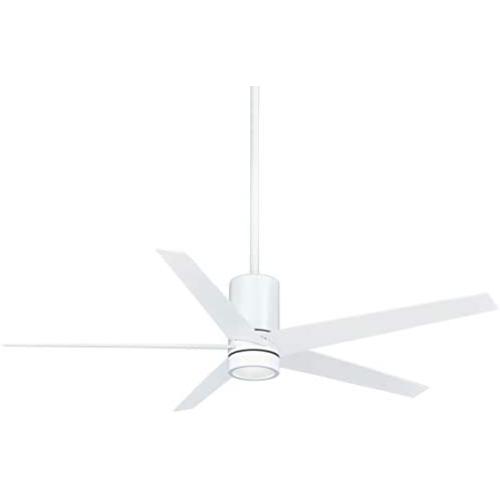 Minka-Aire F828-WHF Symbio 56 Inch Ceiling Fan with Integrated LED Light and DC Motor in Flat White Finish