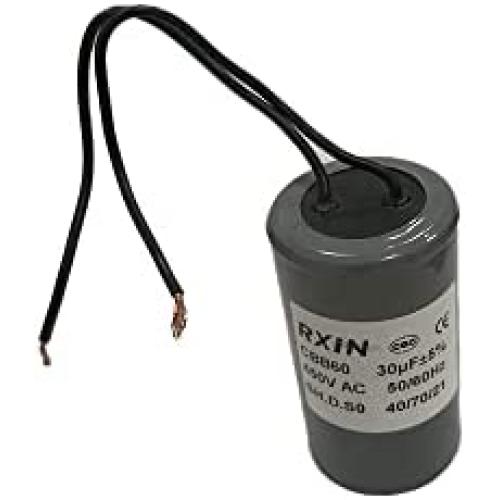 BENLIUDH Capacitor Accessories 30uF CBB60 Motor AC 450V Frequency of 50Hz/60Hz Running with 2 Lead Wires 1Pcs