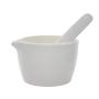Porcelain Mortar & Pestle Set, 5oz (150ml) - Heavy Duty - Unglazed Grinding Surface - Excellent for Kitchen or Laboratory - Grinds Powdered Chemicals, Herbs, Spices, Pills - White - Eisco Labs