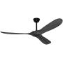 Goozegg 60-Inch Outdoor Ceiling Fan with Remote No Light 3 Balsa Wood Blades Energy Efficient DC Motor, Accent Pewter