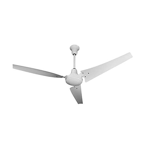 TPI Corporation Modèle E60-CFC, Ventilateur de plafond d’intérieur ou d’extérieur de 60”, 120V, Résistant à l’eau (IP65), Moteur générant 9630 CFM avec support de 24” et pales polymères 3 envergures, Homologué ETL C/US, Conformité DOE TPI Corporation Modèle E60-CFC, Ventilateur de plafond d’intérieur ou d’extérieur de 60”, 120V, Résistant à l’eau (IP65), Moteur générant 9630 CFM avec support de 24” et pales polymères 3 envergures, Homologué ETL C/US, Conformité DOE