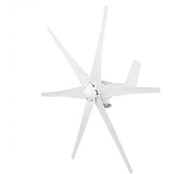 ViaGasaFamido Wind Turbine Generator, Windmill Generator 800W 12V/24V/48V Wind Turbine Businesses 6 Blade Wind Controller Turbine Generator Kit for Boats, Terraces, Cabins or Home(White 48V)
