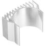 MECCANIXITY Motor Heat Sink Cooling Fins Aluminum 36mm Dia Silver Tone for 540 550 Motor