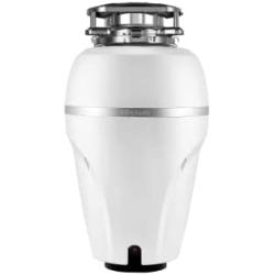 HISSUN Garbage Disposal with Power Cord,1 HP Continuous Feed Kitchen Garbage Disposer,Household Food Waste Disposer with Super Quiet Motor & Dishwasher Connection, Stainless Steel Grind System, White