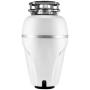 HISSUN Garbage Disposal with Power Cord,1 HP Continuous Feed Kitchen Garbage Disposer,Household Food Waste Disposer with Super Quiet Motor & Dishwasher Connection, Stainless Steel Grind System, White