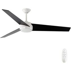 Homeybuff Ceiling Fan with Lights Remote Control, 60-Inch, DC Motor,6 Speed, Frosted Glass (3 Blades), Dimmable LED Light