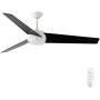 Homeybuff Ceiling Fan with Lights Remote Control, 60-Inch, DC Motor,6 Speed, Frosted Glass (3 Blades), Dimmable LED Light