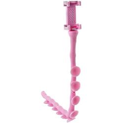 TORMEN Cute Caterpillar Lazy Bracket Mobile Phone Suction Cup Holder Worm Flexible Mobile Phone Apply to Car Bike Motorcycle Kitchen Wall Glass (Pink)
