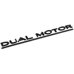 Compatible with Tesla Dual Motor Sticker 3D Car Rear Trunk Emblem Sticker for Tesla Accessories (Dual Motor)