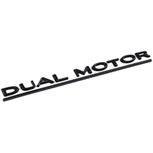 Compatible with Tesla Dual Motor Sticker 3D Car Rear Trunk Emblem Sticker for Tesla Accessories (Dual Motor)