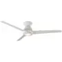 Tip Top Smart Indoor and Outdoor 3-Blade Flush Mount Ceiling Fan 52in Matte White with 3000K LED Light Kit and Remote Control works with Alexa, Google Assistant, Samsung Things, and iOS or Android App