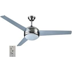 Design House 157339 Treviento 52 in. Indoor Ceiling Fan with Light, LED, Satin Nickel
