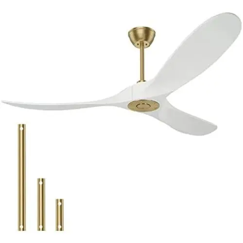 Ghicc White Ceiling Fan with Remote Control 50