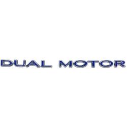 Custom Cut Graphics Dual Motor Badge Wrap for Tesla Model 3/S/X/Y, 2-pc Set (Gloss Blue)