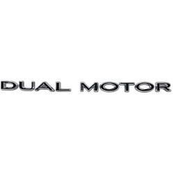 Custom Cut Graphics Dual Motor Badge Wrap for Tesla Model 3/S/X/Y, 2-pc Set (Gloss Black)