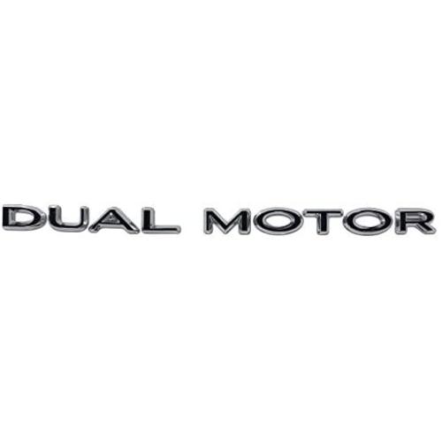 Custom Cut Graphics Dual Motor Badge Wrap for Tesla Model 3/S/X/Y, 2-pc Set (Gloss Black)