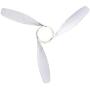 SNJ Ceiling Fan with Lights and Remote Control for Living Room, Bedroom and Dining Room, White Polished Finish,52-inch Indoor Use