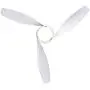 SNJ Ceiling Fan with Lights and Remote Control for Living Room, Bedroom and Dining Room, White Polished Finish,52-inch Indoor Use