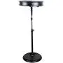 Comfort Zone CZHVP20S 20-Inch 3-Speed Slim-Profile High-Velocity Industrial Pedestal Fan with Aluminum Blades and Adjustable Tilt , Black